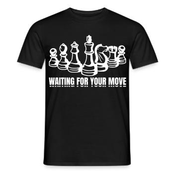 Attendez votre tour - T-shirt homme - noir - Devant - AI Model Male 178 light (178cm)