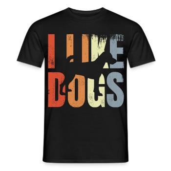 I Like Dogs - Männer T-Shirt - Schwarz - Vorne - AI Model Male 178 light (178cm)