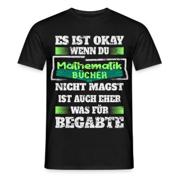 Livres de mathématiques - T-shirt homme - noir - Devant - AI Model Male 178 light (178cm)