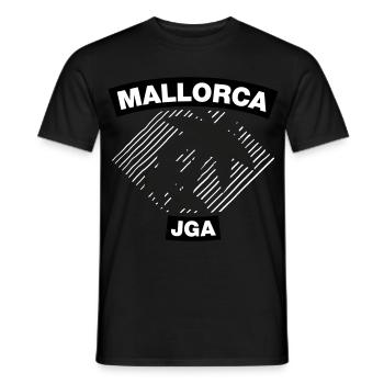 Mallorca – JGA unter Palmen - Männer T-Shirt - Schwarz - Vorne - AI Model Male 178 light (178cm)