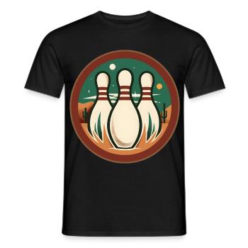 Vintage Bowling - T-shirt homme - noir - Devant - AI Model Male 178 light (178cm)