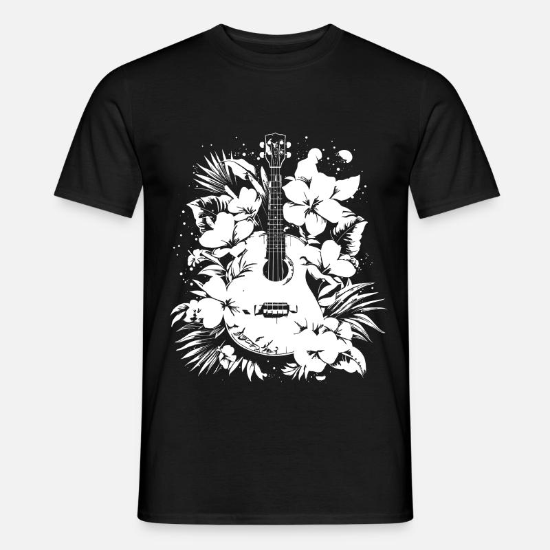 Ukulele Comic - Männer T-Shirt - Schwarz