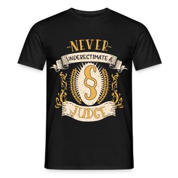 Judge Court Official Funny Gift - Men's T-Shirt - black - Front - AI Model Male 178 light (178cm)