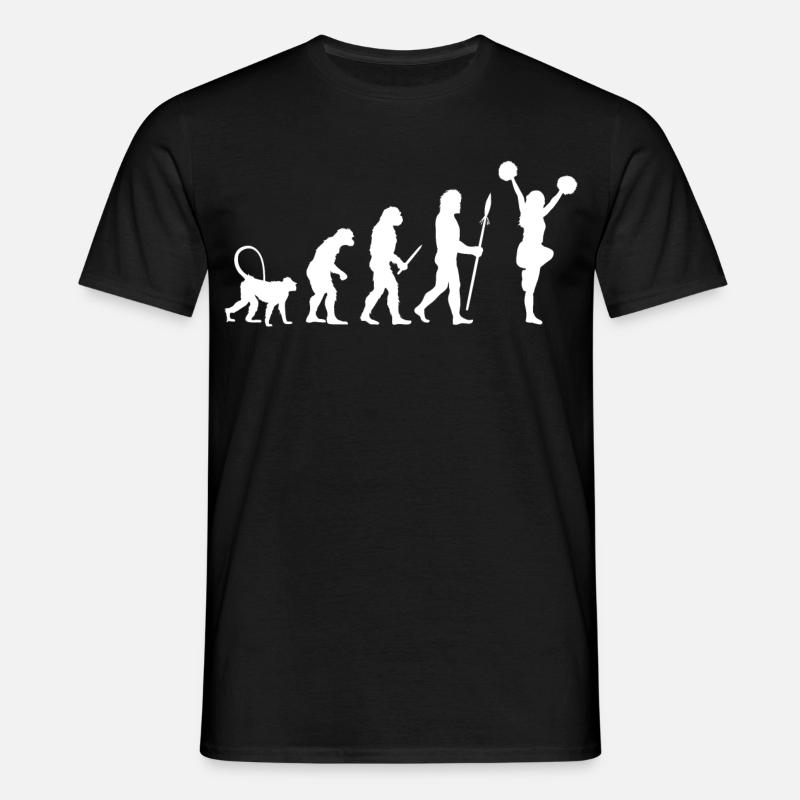 Cheerleader Evolution - Männer T-Shirt - Schwarz