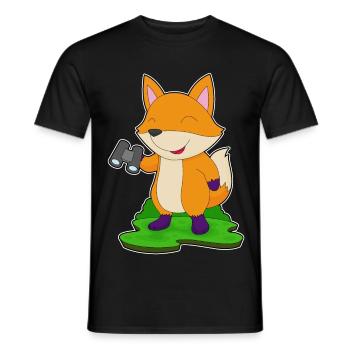 Fuchs Binoculars - Men's T-Shirt - black - Front - AI Model Male 178 light (178cm)