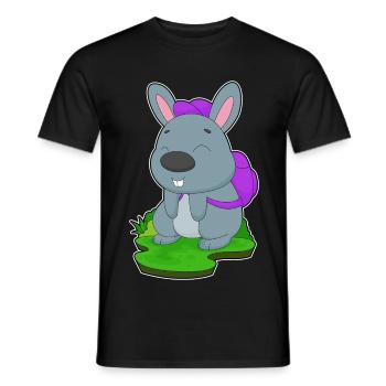 Sac à dos Bunny Student School - T-shirt homme - noir - Devant - AI Model Male 178 light (178cm)