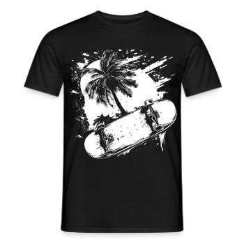 Dessin de skateboard - T-shirt homme - noir - Devant - AI Model Male 178 light (178cm)