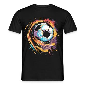 Fußball Streetart - Männer T-Shirt - Schwarz - Vorne - AI Model Male 178 light (178cm)