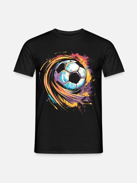 Fußball Streetart - Männer T-Shirt - Schwarz
