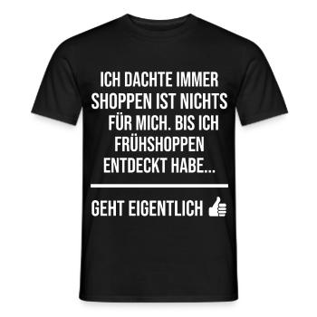 Shopping ist nichts für mich - Männer T-Shirt - Schwarz - Vorne - AI Model Male 178 light (178cm)