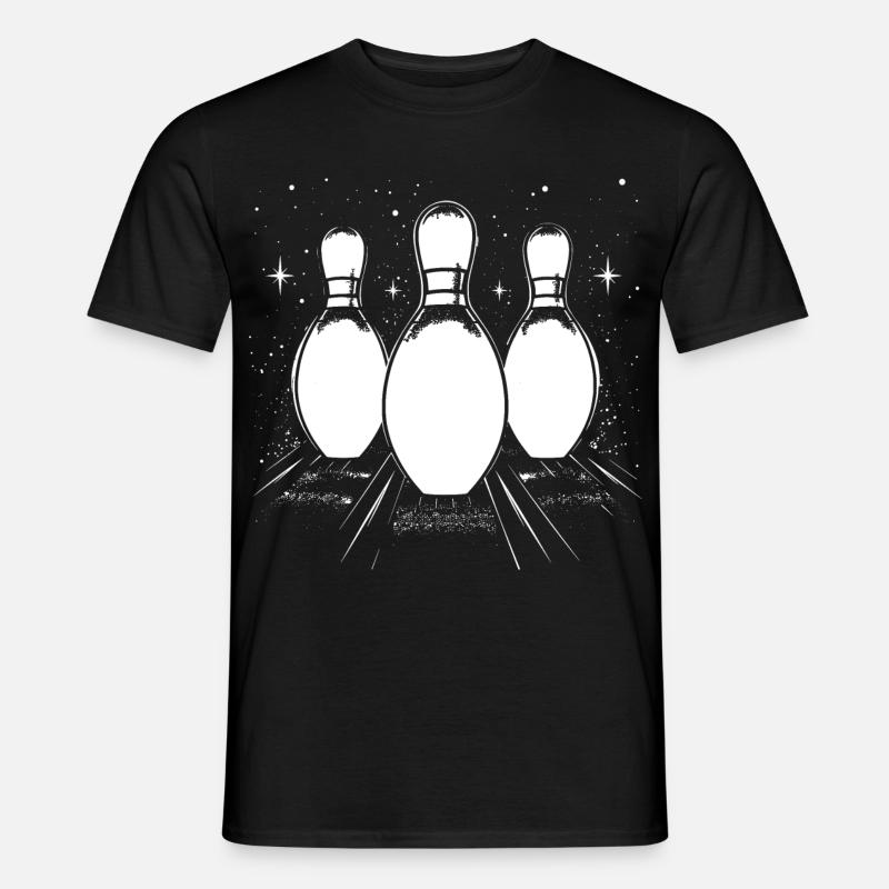 Bowling Zeichnung - Männer T-Shirt - Schwarz