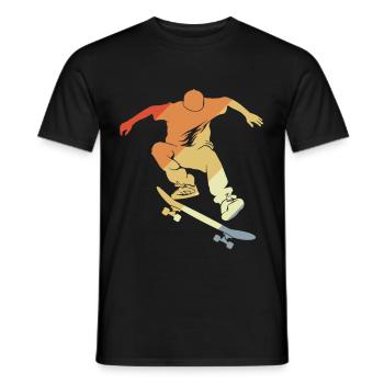 Vintage Skateboarding Graphic - Men's T-Shirt - black - Front - AI Model Male 178 light (178cm)