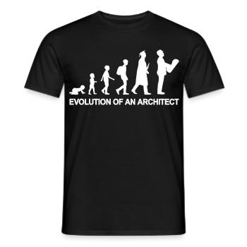 De l’enfant à l’architecte - T-shirt homme - noir - Devant - AI Model Male 178 light (178cm)