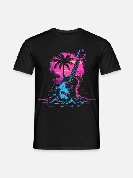 Ukulele 80s Look - Men's T-Shirt - black