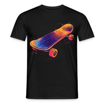 Skateboard Illustration - Männer T-Shirt - Schwarz - Vorne - AI Model Male 178 light (178cm)