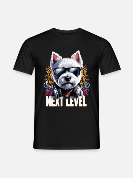 West Highland White Terrier Next Level Hip Hop Ges - Männer T-Shirt - Schwarz