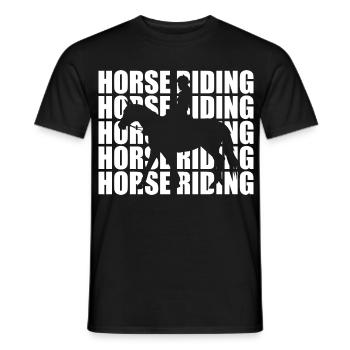 Horse Riding - Männer T-Shirt - Schwarz - Vorne - AI Model Male 178 light (178cm)