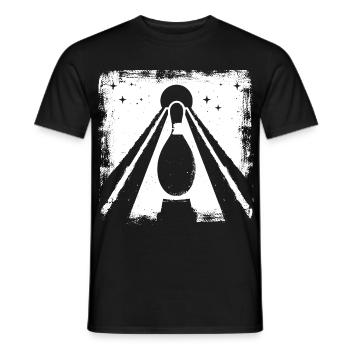 Graphique de quilles de bowling - T-shirt homme - noir - Devant - AI Model Male 178 light (178cm)