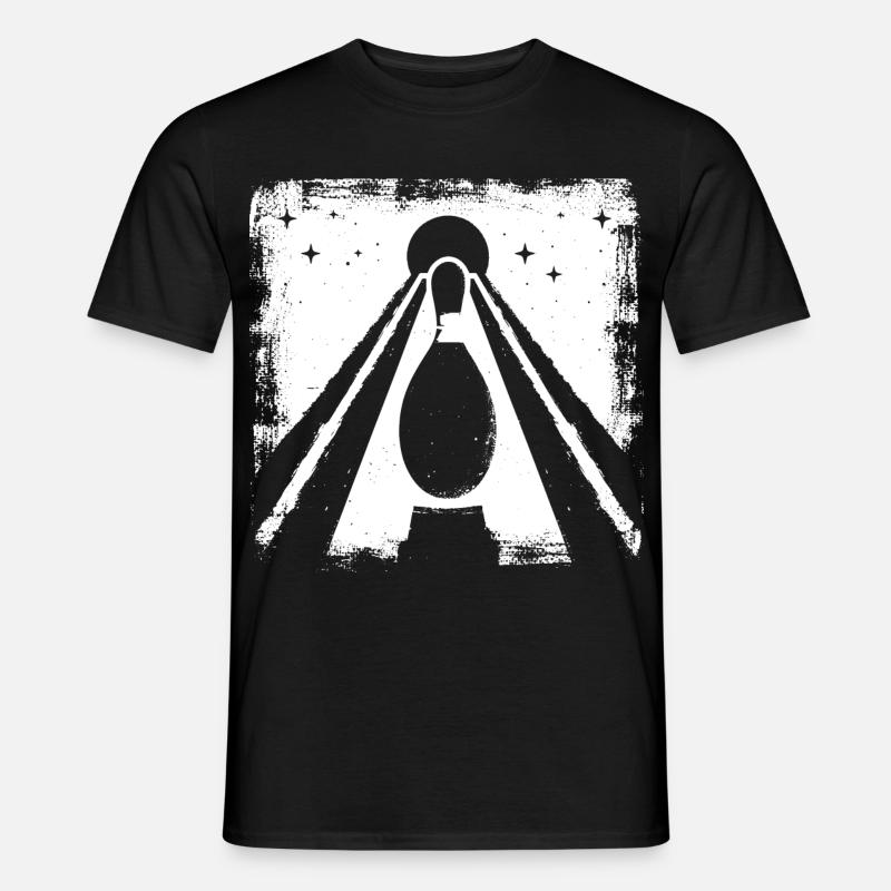 Bowling Pin Grafik - Männer T-Shirt - Schwarz