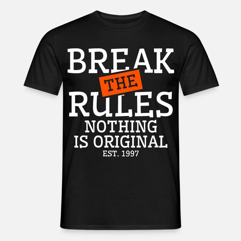 break rules original - Men’s T-shirt - black