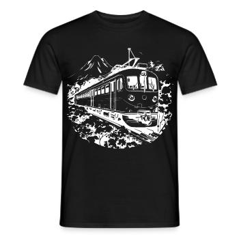 Railway Graphic - Men's T-Shirt - black - Front - AI Model Male 178 light (178cm)