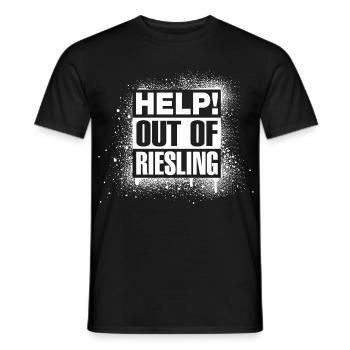 HELP! Out of Riesling - Men's T-Shirt - black - Front - AI Model Male 178 light (178cm)