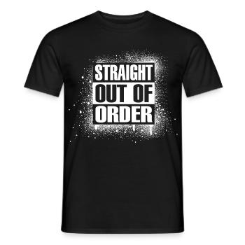 Tout droit sorti de l’ordre - T-shirt homme - noir - Devant - AI Model Male 178 light (178cm)