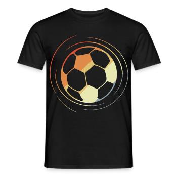 Football Drawing Retro Style - Men's T-Shirt - black - Front - AI Model Male 178 light (178cm)