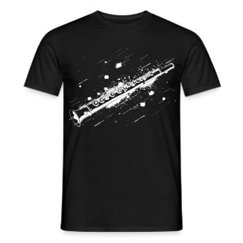 Flûte Street Art - T-shirt homme - noir - Devant - AI Model Male 178 light (178cm)