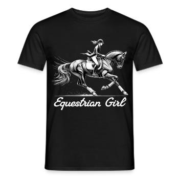 Cavalier Horse Girl Cadeau Horse Girl - T-shirt homme - noir - Devant - AI Model Male 178 light (178cm)