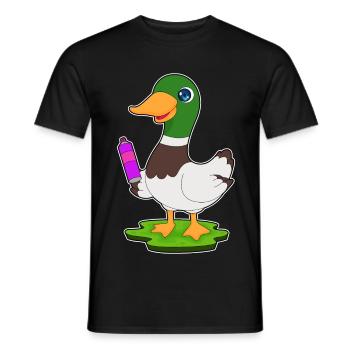 Aérosol de pulvérisation de canard - T-shirt homme - noir - Devant - AI Model Male 178 light (178cm)