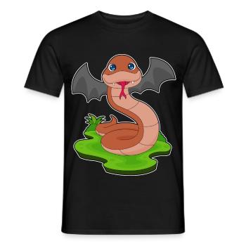 Chauve-souris serpent - T-shirt homme - noir - Devant - AI Model Male 178 light (178cm)
