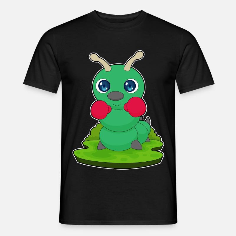 Raupe Boxer Boxhandschuhe Boxen - Männer T-Shirt - Schwarz