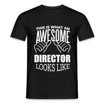 directeur - T-shirt homme - noir - Devant - AI Model Male 178 light (178cm)