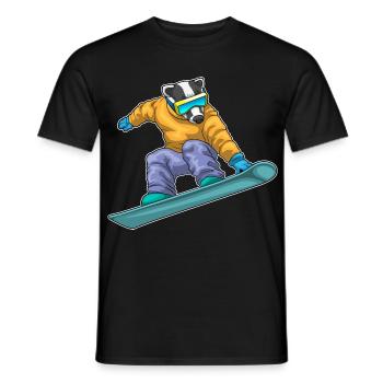 Dachs Snowboarder Snowboard - Männer T-Shirt - Schwarz - Vorne - AI Model Male 178 light (178cm)