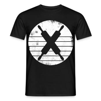 Rouleau à pâtisserie - T-shirt homme - noir - Devant - AI Model Male 178 light (178cm)