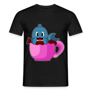 Dolphin Coffee Mug - Men's T-Shirt - black - Front - AI Model Male 178 light (178cm)