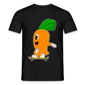 Karotte Skater Skateboard - Männer T-Shirt - Schwarz - Vorne - AI Model Male 178 light (178cm)