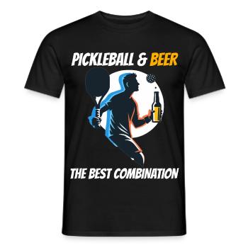 Pickleball & Beer The Best Combination - Men's T-Shirt - black - Front - AI Model Male 178 light (178cm)