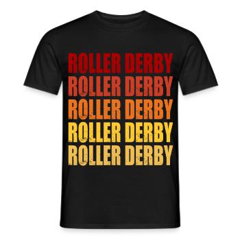 Roller Derby Rétro Vintage Graphique - T-shirt homme - noir - Devant - AI Model Male 178 light (178cm)