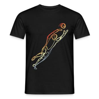 Torwart Skizze - Männer T-Shirt - Schwarz - Vorne - AI Model Male 178 light (178cm)