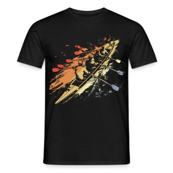 Retro Ruderteam Grafik - Männer T-Shirt - Schwarz - Vorne - AI Model Male 178 light (178cm)