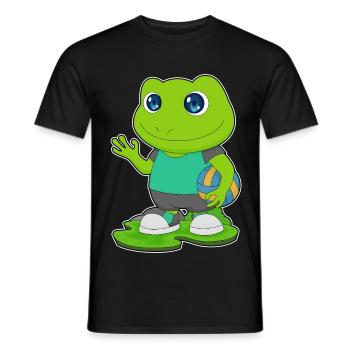 Frosch Volleyballspieler Volleyball - Männer T-Shirt - Schwarz - Vorne - AI Model Male 178 light (178cm)