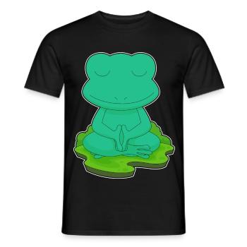 Frosch Yoga Fitness Meditation - Männer T-Shirt - Schwarz - Vorne - AI Model Male 178 light (178cm)