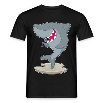 Fléchette de requin - T-shirt homme - noir - Devant - AI Model Male 178 light (178cm)