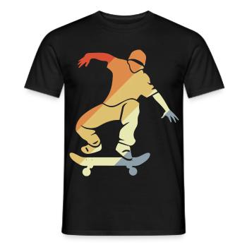 Vintage Skateboarder Graphic - Men's T-Shirt - black - Front - AI Model Male 178 light (178cm)