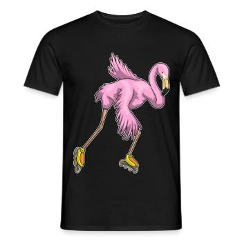 Flamingo Inline skating Inline skates - Männer T-Shirt - Schwarz - Vorne - AI Model Male 178 light (178cm)