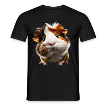 Adorable design de cochon d’Inde - T-shirt homme - noir - Devant - AI Model Male 178 light (178cm)