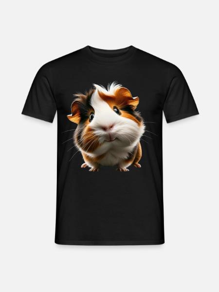 Adorable design de cochon d’Inde - T-shirt homme - noir