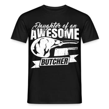 Fille de boucher - T-shirt homme - noir - Devant - AI Model Male 178 light (178cm)